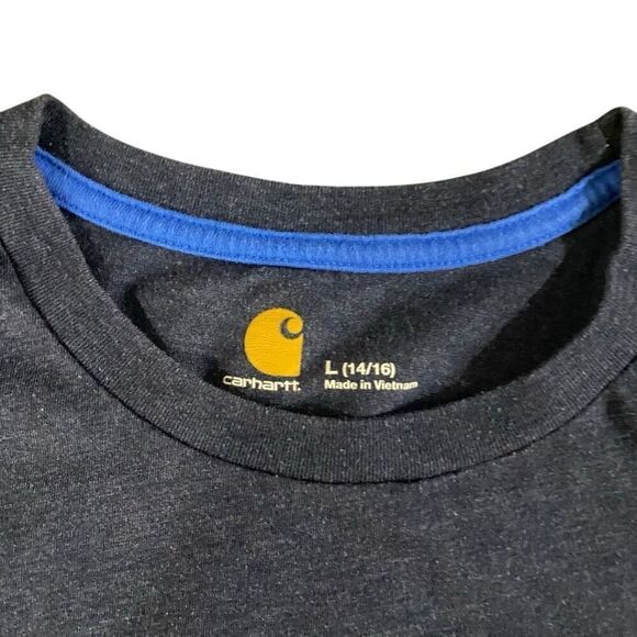 Carhartt size Large graphic tshirt graphic short sleeve blue fish 1889 - Picture 4 of 5